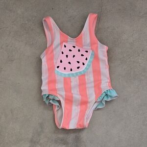 Kids Watermelon Striped Swimsuit 6-12 months